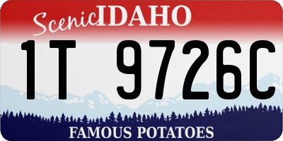 ID license plate 1T9726C