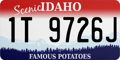 ID license plate 1T9726J