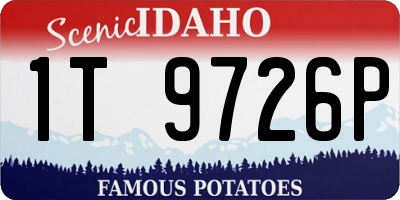 ID license plate 1T9726P