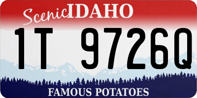 ID license plate 1T9726Q