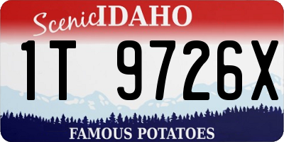 ID license plate 1T9726X