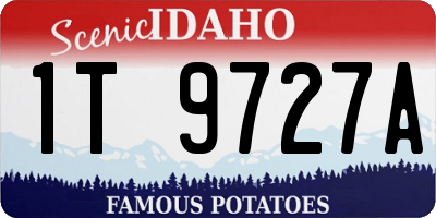 ID license plate 1T9727A