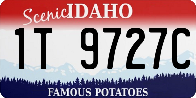 ID license plate 1T9727C