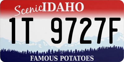 ID license plate 1T9727F