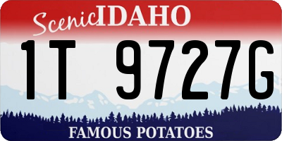 ID license plate 1T9727G