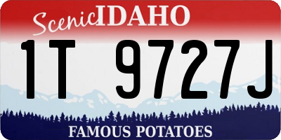 ID license plate 1T9727J