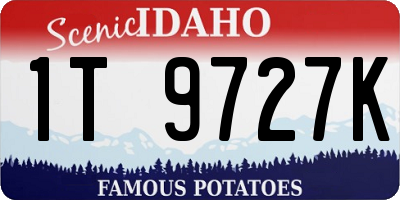 ID license plate 1T9727K
