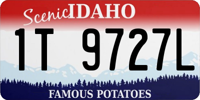 ID license plate 1T9727L