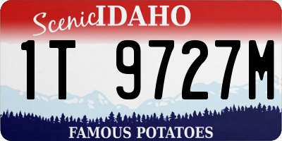 ID license plate 1T9727M