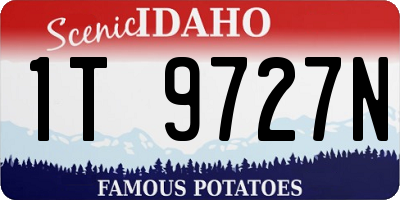 ID license plate 1T9727N