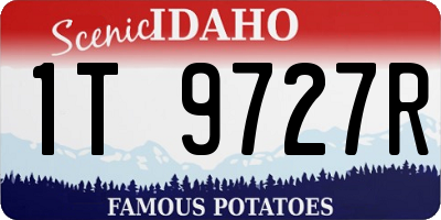 ID license plate 1T9727R