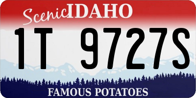 ID license plate 1T9727S