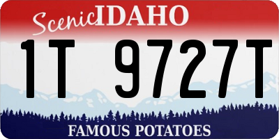 ID license plate 1T9727T