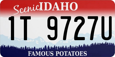 ID license plate 1T9727U