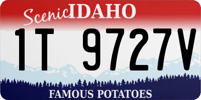 ID license plate 1T9727V