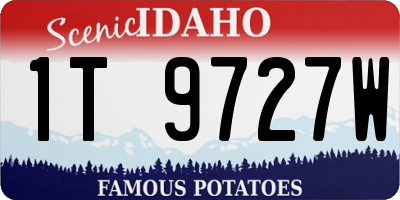 ID license plate 1T9727W