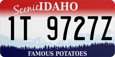 ID license plate 1T9727Z