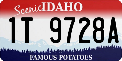 ID license plate 1T9728A
