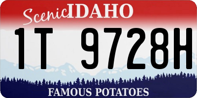 ID license plate 1T9728H