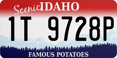 ID license plate 1T9728P