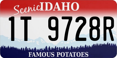 ID license plate 1T9728R