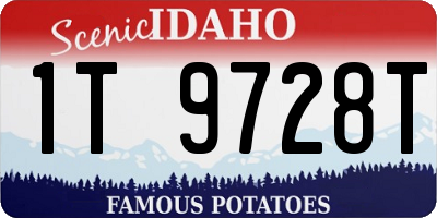 ID license plate 1T9728T