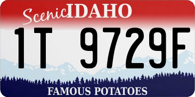 ID license plate 1T9729F