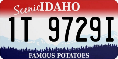ID license plate 1T9729I