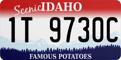 ID license plate 1T9730C