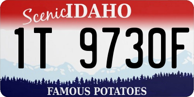 ID license plate 1T9730F