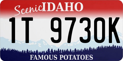 ID license plate 1T9730K