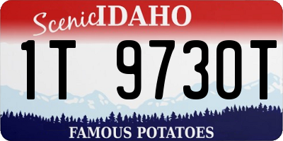 ID license plate 1T9730T