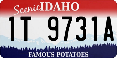 ID license plate 1T9731A