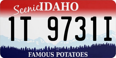 ID license plate 1T9731I
