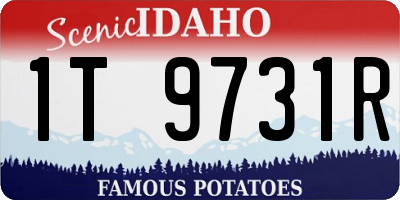 ID license plate 1T9731R