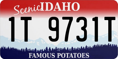 ID license plate 1T9731T