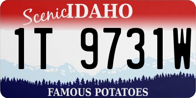 ID license plate 1T9731W