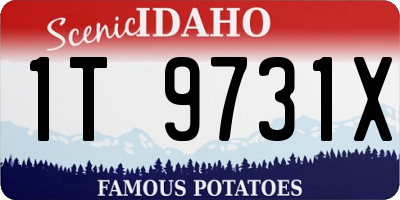 ID license plate 1T9731X