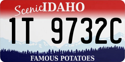 ID license plate 1T9732C