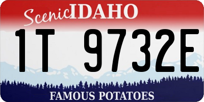 ID license plate 1T9732E
