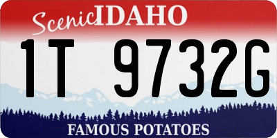 ID license plate 1T9732G