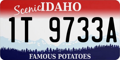 ID license plate 1T9733A