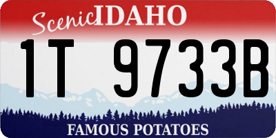 ID license plate 1T9733B