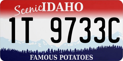 ID license plate 1T9733C