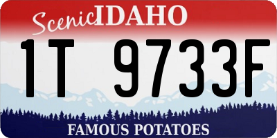 ID license plate 1T9733F