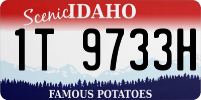 ID license plate 1T9733H