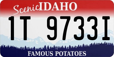 ID license plate 1T9733I