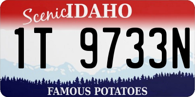 ID license plate 1T9733N