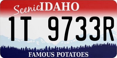 ID license plate 1T9733R