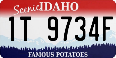 ID license plate 1T9734F
